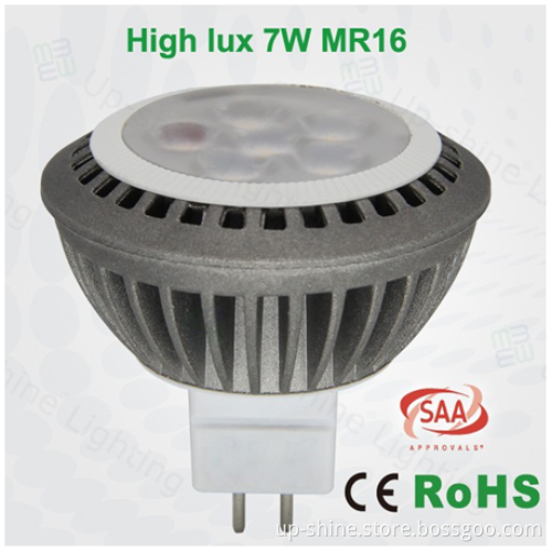 CE Rohs SAA approved diameter 50mm E26 E27 GU10 MR16 led spotlight smd 7w with Seoul3030 SMD